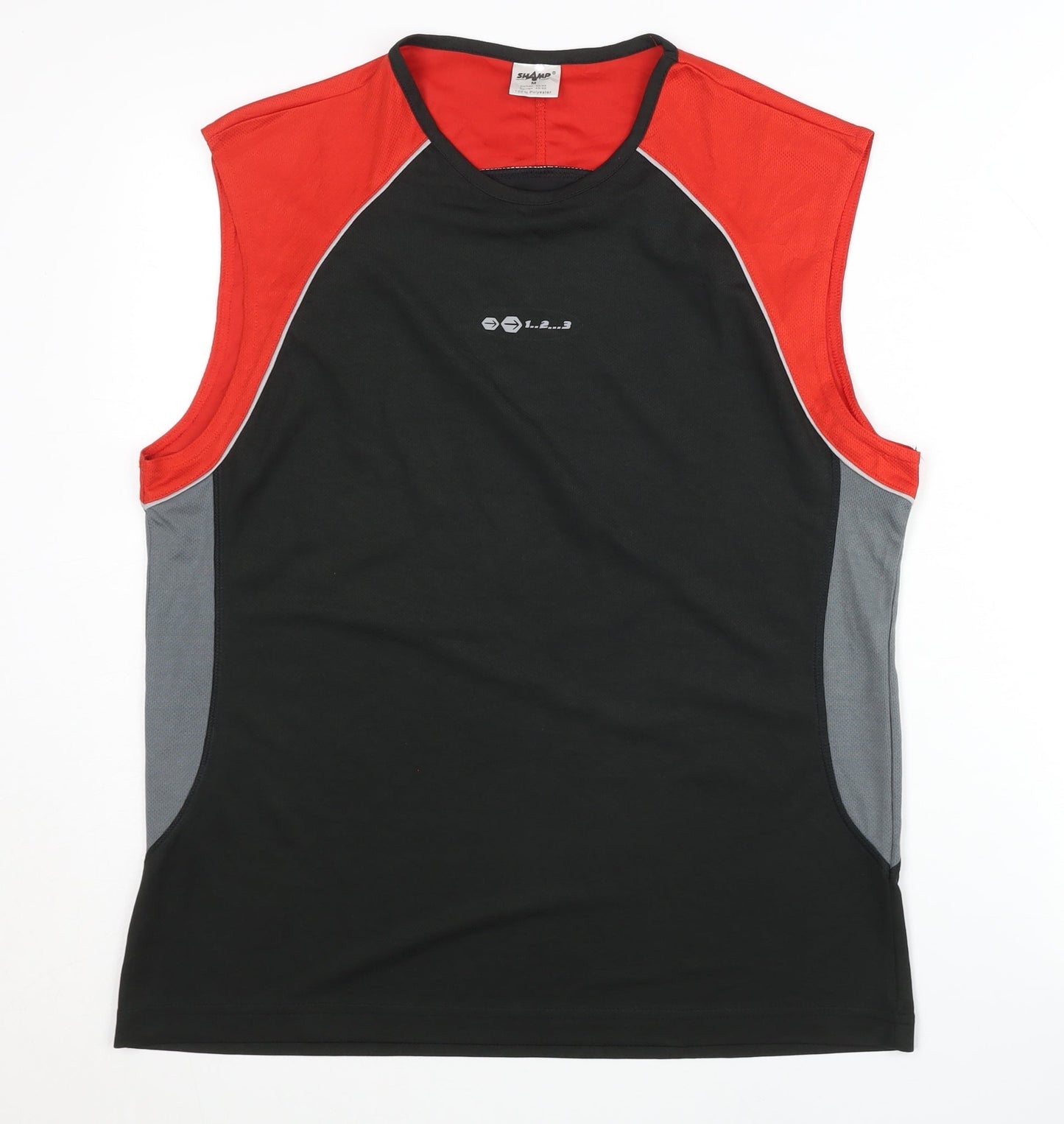 SHAMP Men's Black Sleeveless Tank for Gym Training