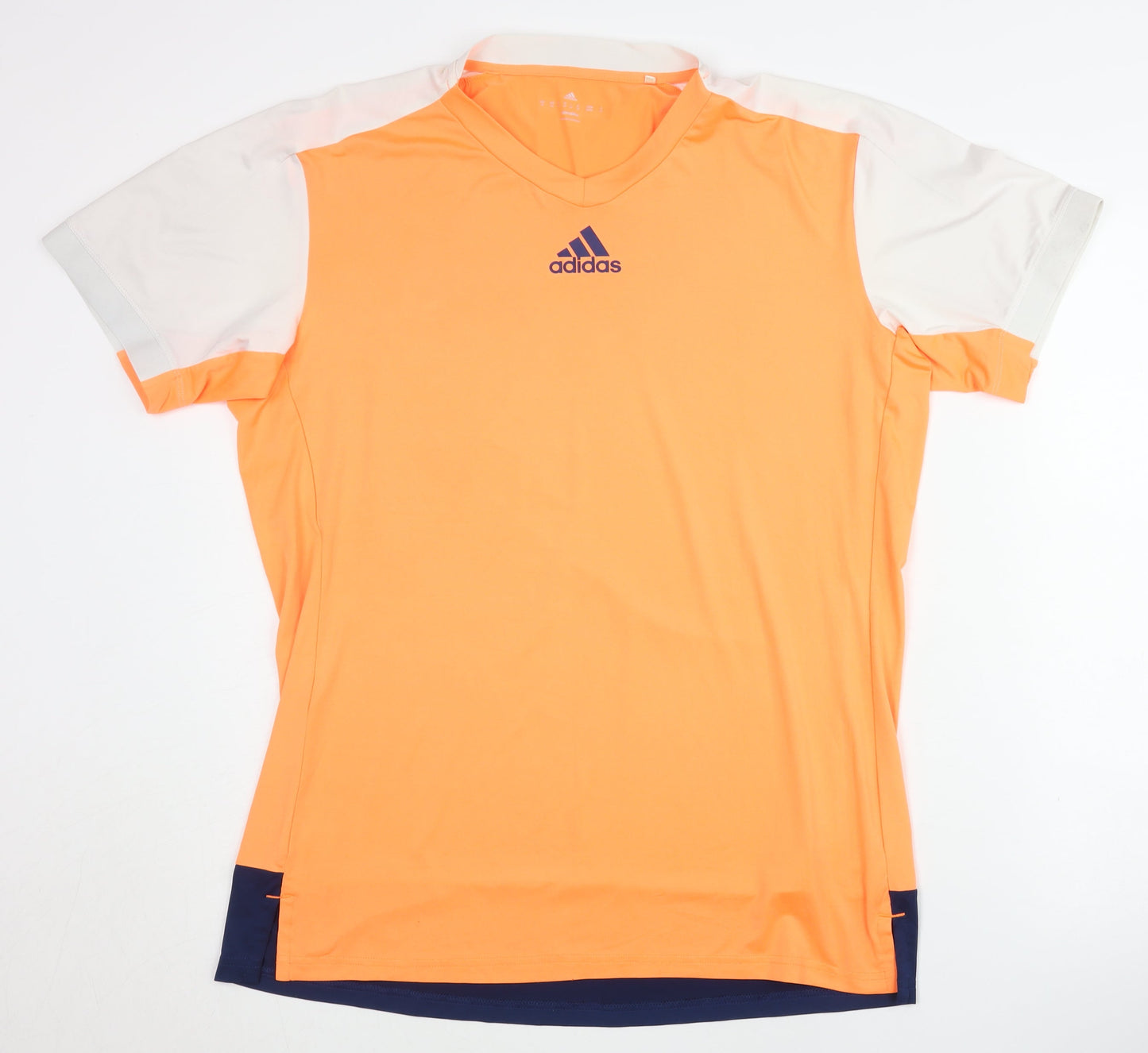 Adidas Men's Orange Gym T-Shirt, Size M, Moisture Wick