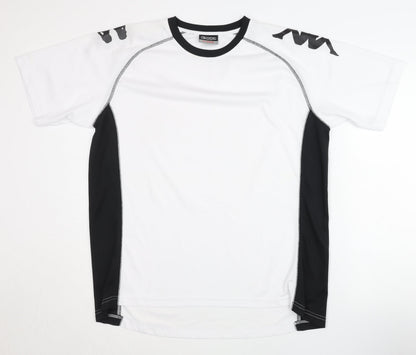 Kappa Men's XL White T-Shirt, Short Sleeve, Crew Neck