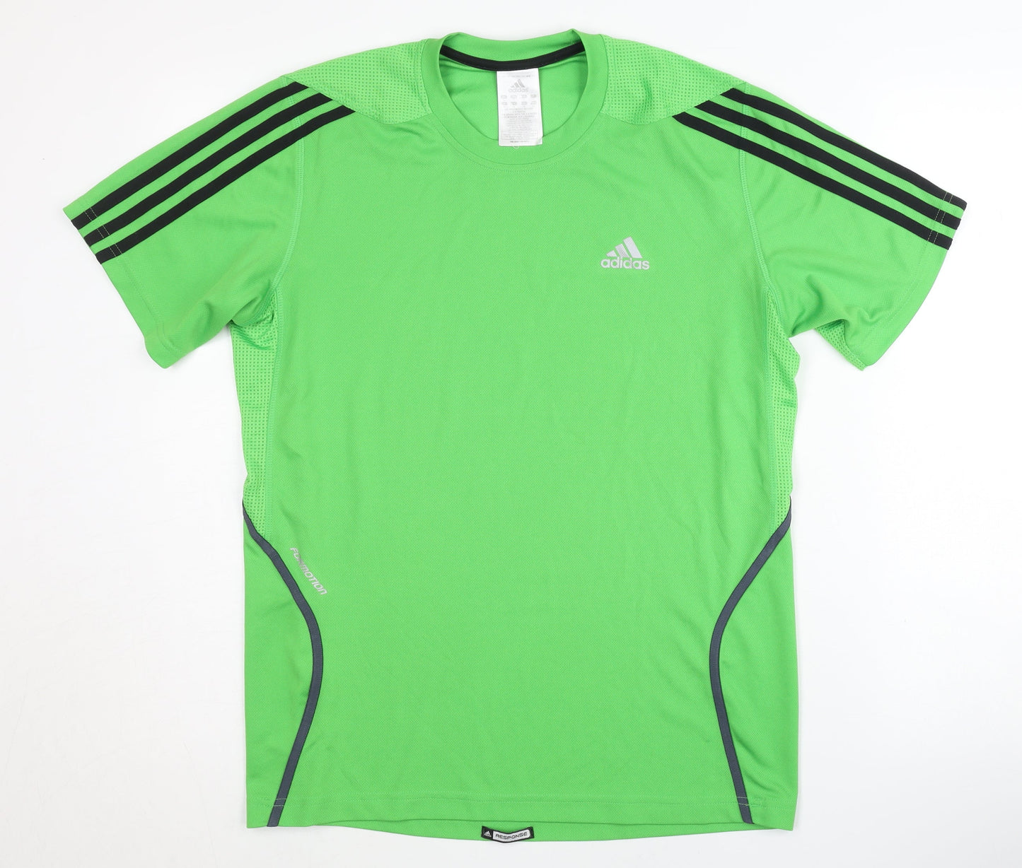 Adidas Men's Green T-Shirt, M, Athletic Fit, Activewear