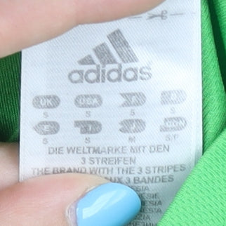 Adidas Men's Green T-Shirt, M, Athletic Fit, Activewear