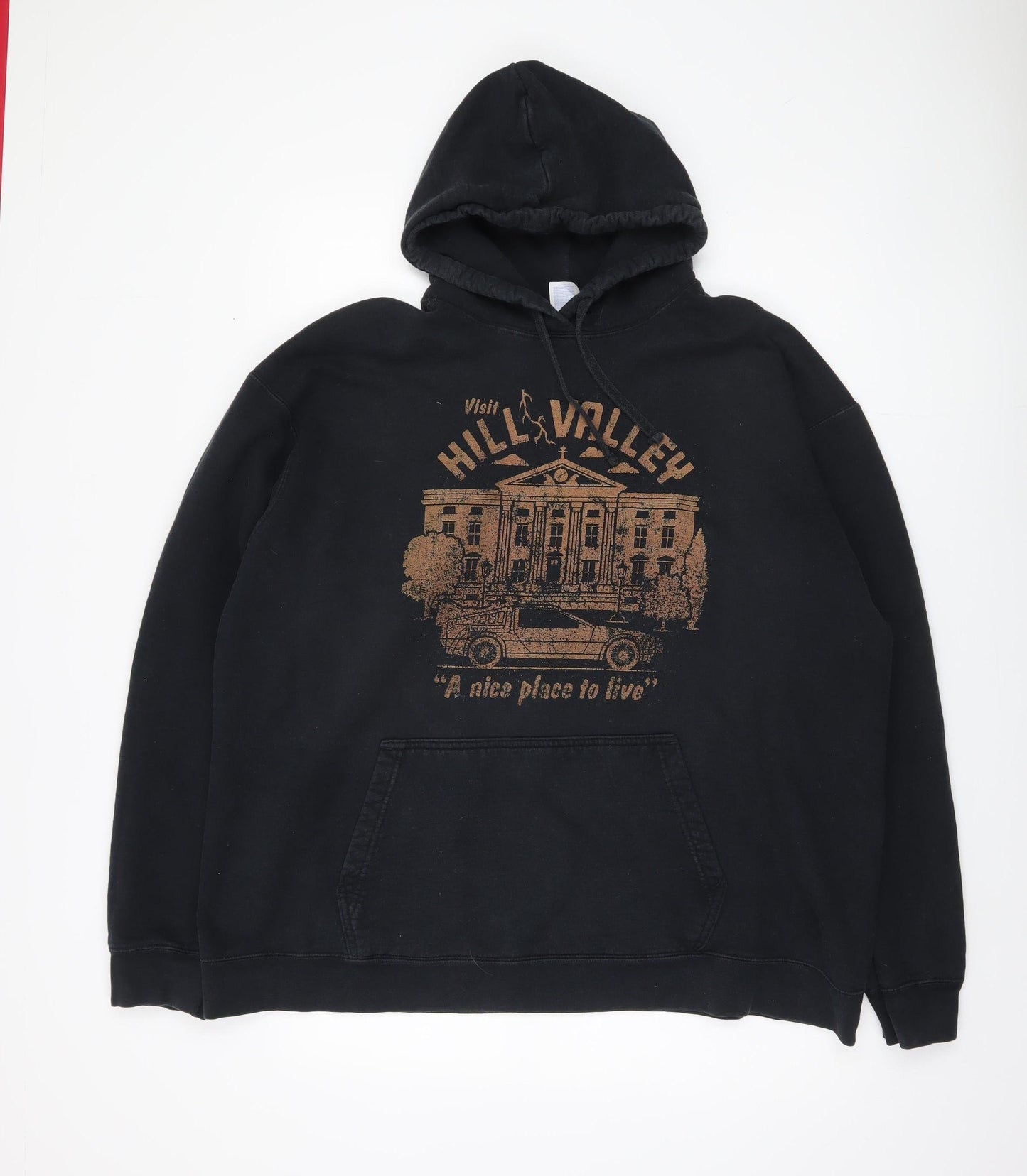 Mens UK Size 2XL Port & Company Black Pullover Hoodie
