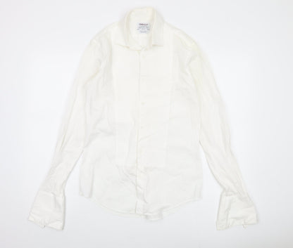 T.M. Lewin Men's Slim White Dress Shirt 15.5