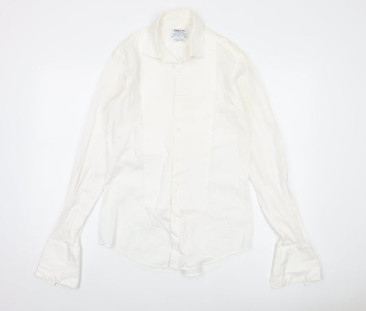 T.M. Lewin Men's Slim White Dress Shirt 15.5