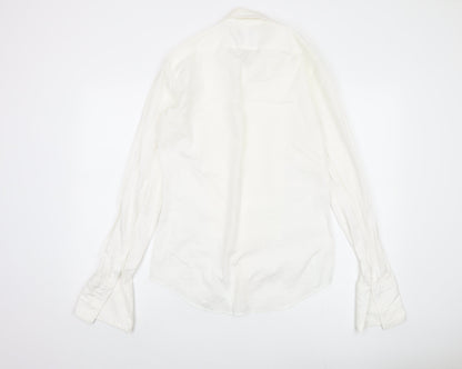 T.M. Lewin Men's Slim White Dress Shirt 15.5