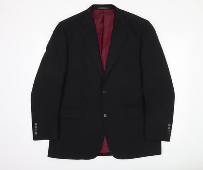Mens UK Size 42 Greenwoods Regular Black Suit Jacket