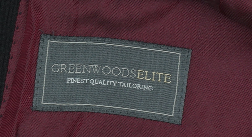 Mens UK Size 42 Greenwoods Regular Black Suit Jacket