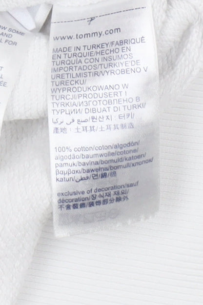 Tommy Jeans Men’s White Pullover Sweatshirt L