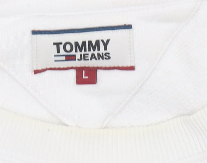 Tommy Jeans Men’s White Pullover Sweatshirt L
