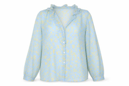 Womens UK Size 8 French Connection Blue  Blouse