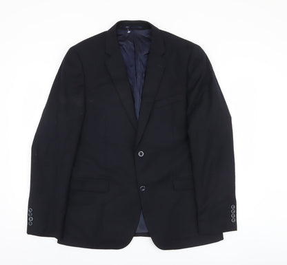 Mens UK Size 42 DKNY Regular Blue Suit Jacket