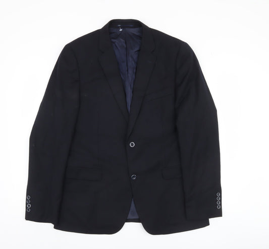 Mens UK Size 42 DKNY Regular Blue Suit Jacket