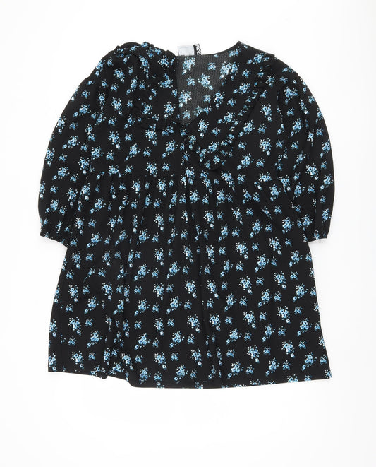 ASOS Women’s Black Floral Dress, Size 8, Polyester