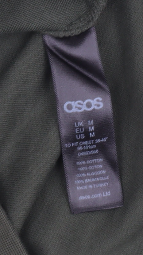 Mens UK Size M ASOS Green Pullover Sweatshirt