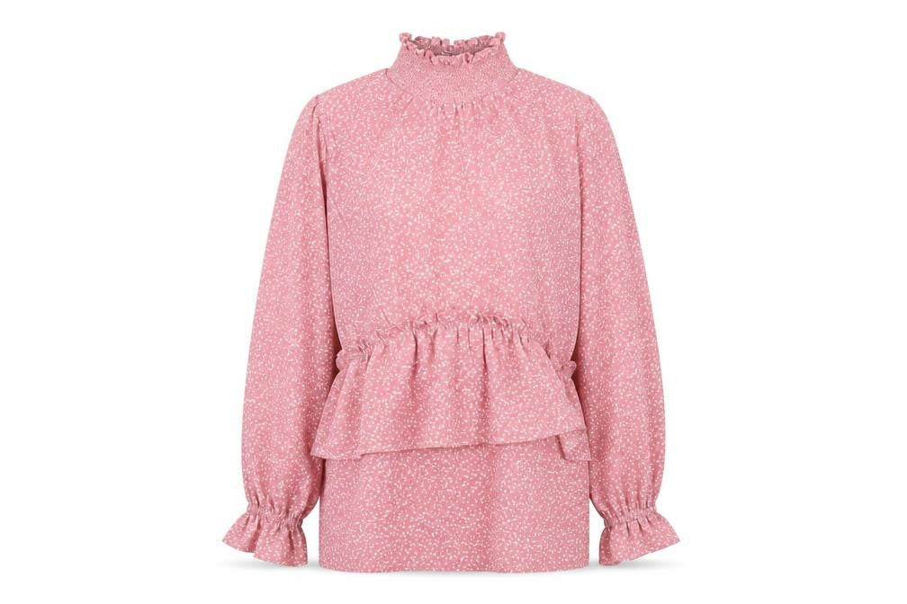 Womens UK Size 6 Lost Ink Pink Tunic Blouse