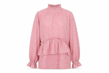 Womens UK Size 6 Lost Ink Pink Tunic Blouse