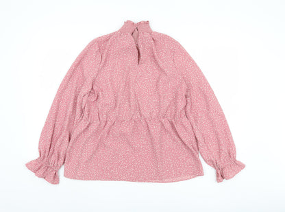 Womens UK Size 6 Lost Ink Pink Tunic Blouse