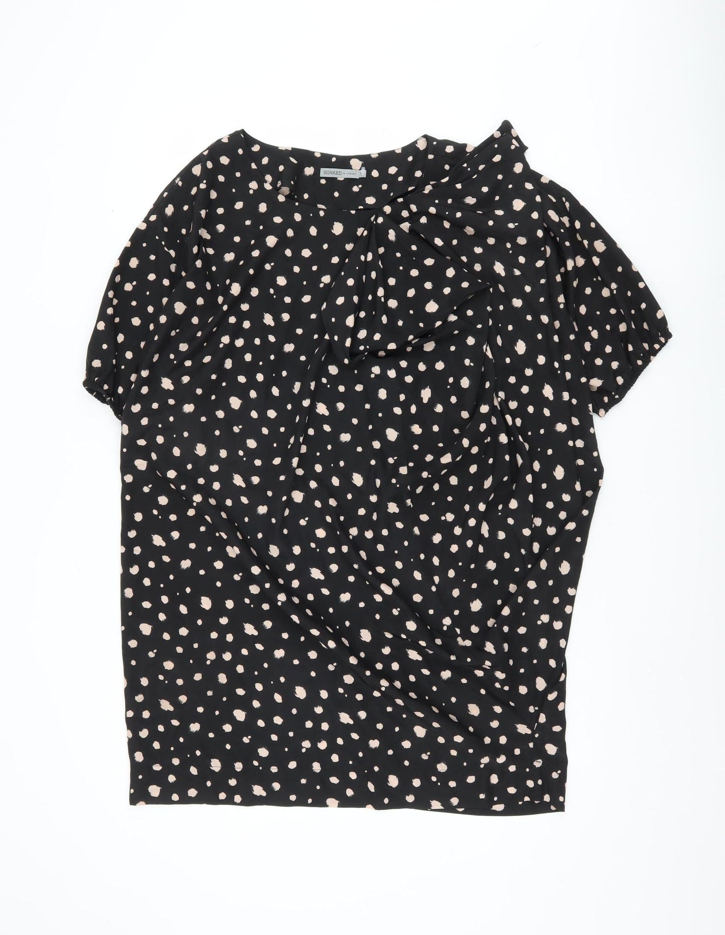 Womens UK Size M Soaked in Luxury Black  Blouse