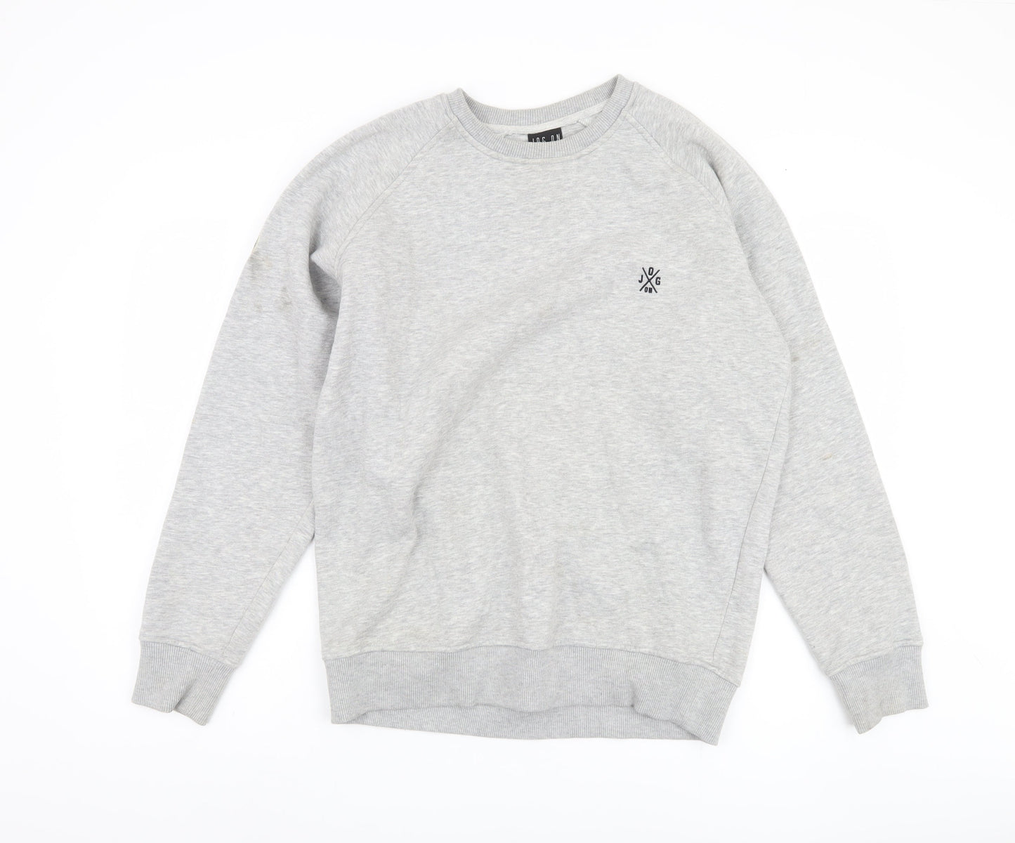 Jog On London Men's Grey Pullover Sweatshirt, Size L
