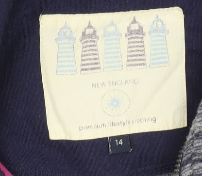 New England Women's Blue Basic Jacket Size 14
