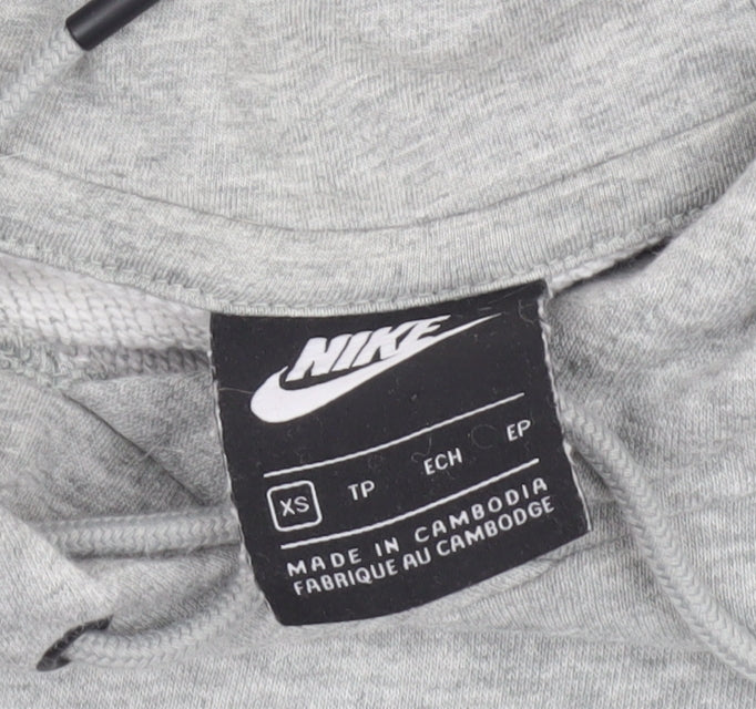 Nike Women's XS Grey Pullover Hoodie - Casual Comfort