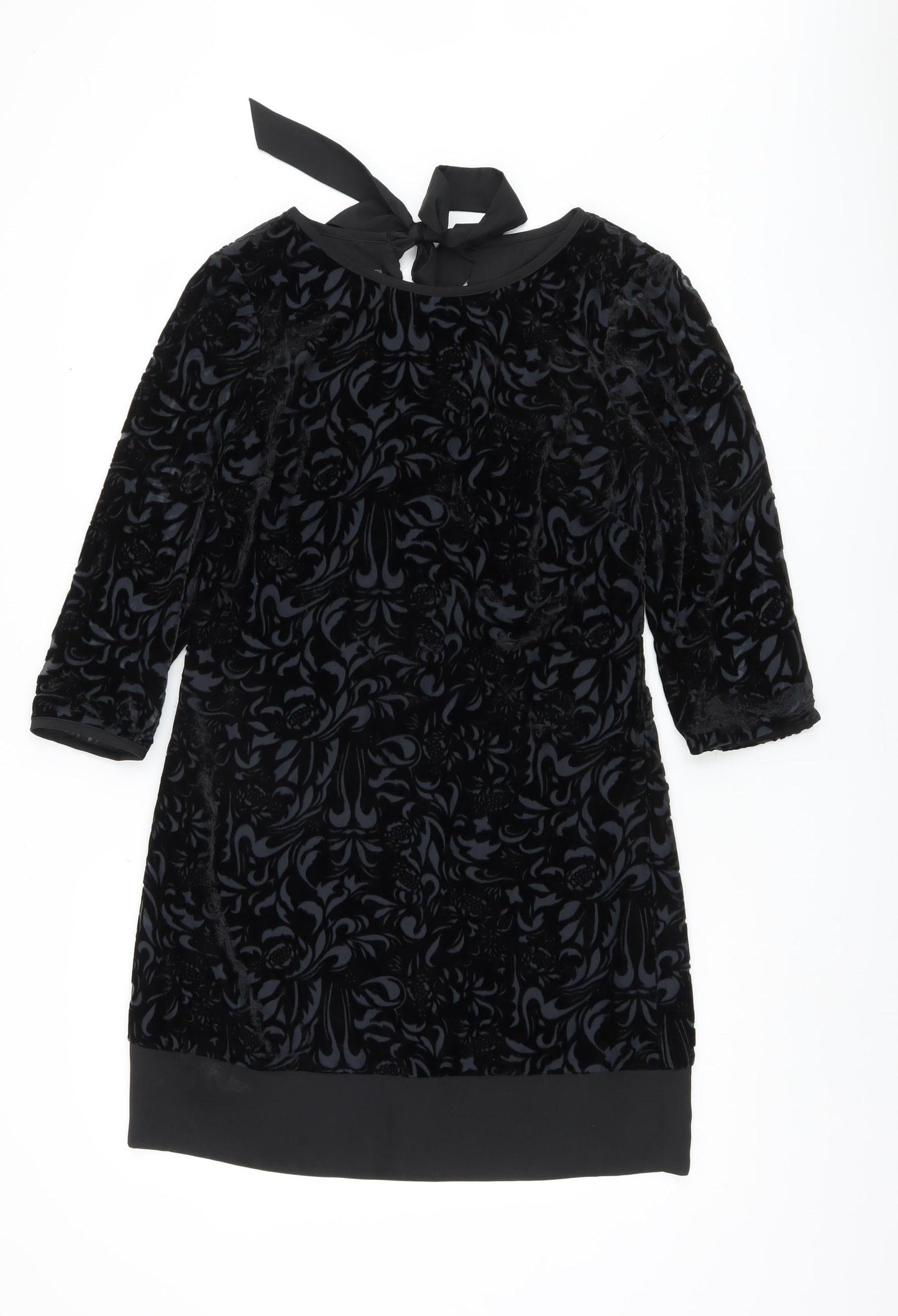 Laura Ashley Women's Black 8 Shift Dress