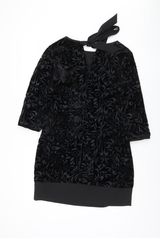 Laura Ashley Women's Black 8 Shift Dress