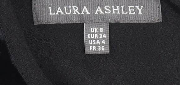 Laura Ashley Women's Black 8 Shift Dress