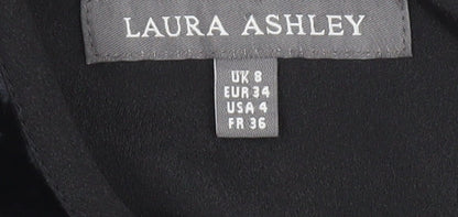 Laura Ashley Women's Black 8 Shift Dress