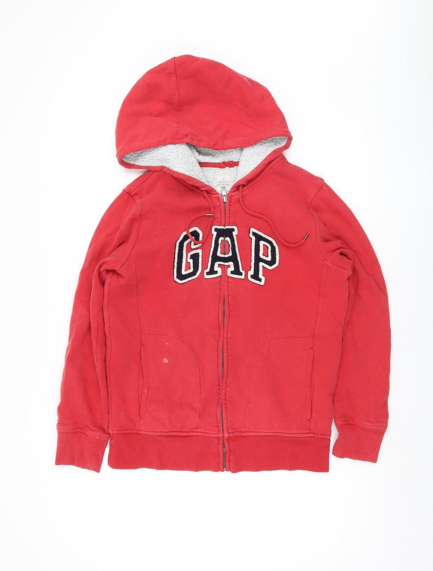 Mens UK Size M Gap Red Full Zip Hoodie