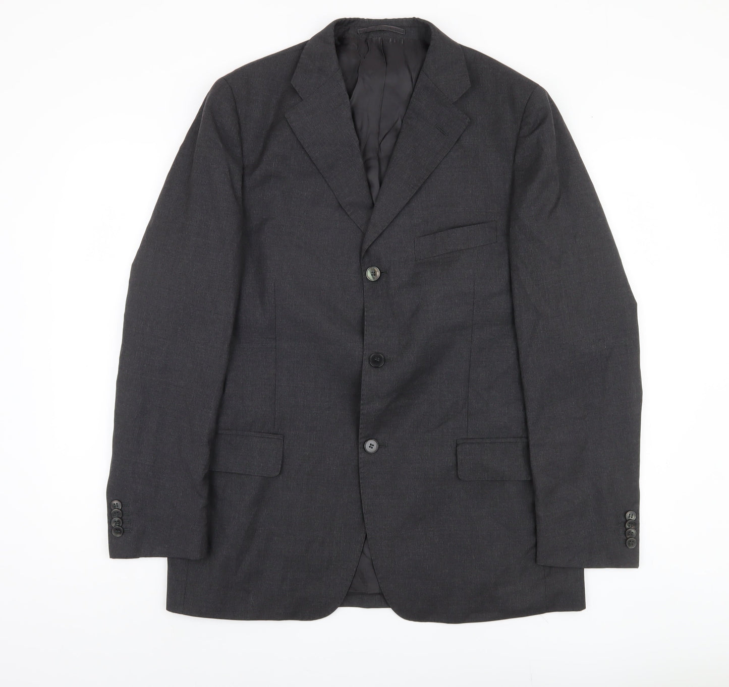 Mens UK Size 40 Confitalia Regular Black Suit Jacket