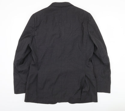 Mens UK Size 40 Confitalia Regular Black Suit Jacket