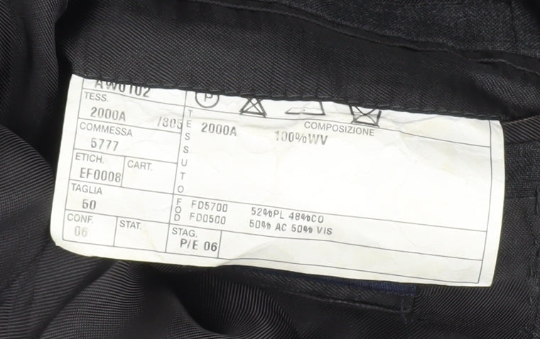 Mens UK Size 40 Confitalia Regular Black Suit Jacket