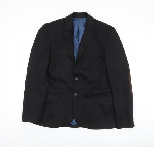 Mens UK Size M River Island Regular Black Suit Jacket