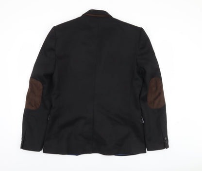 Mens UK Size M River Island Regular Black Suit Jacket