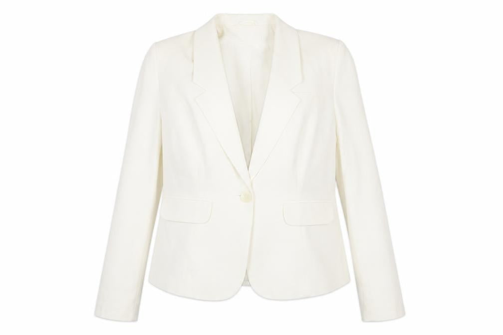 Womens UK Size 16 Dorothy Perkins Regular White Blazer
