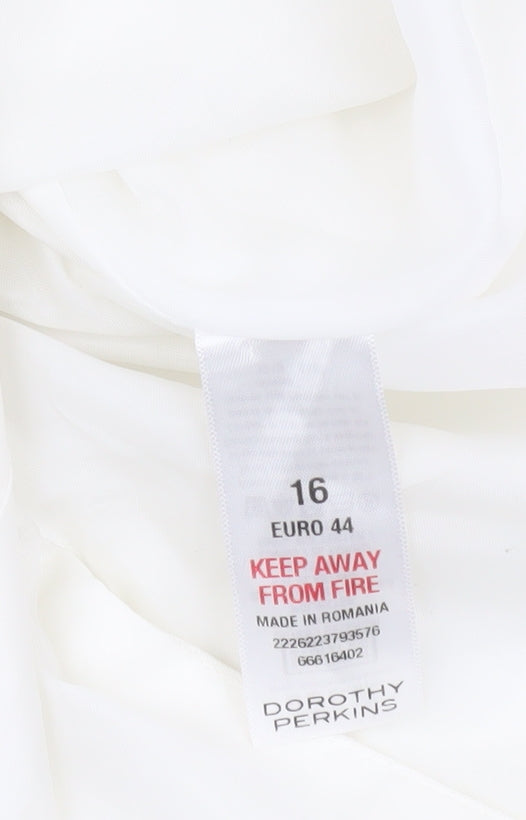 Dorothy Perkins Women's White Blazer Size 16