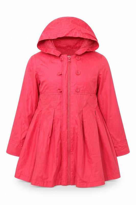 Jasper Conran Girls Red Hooded Coat, Size 6 Years