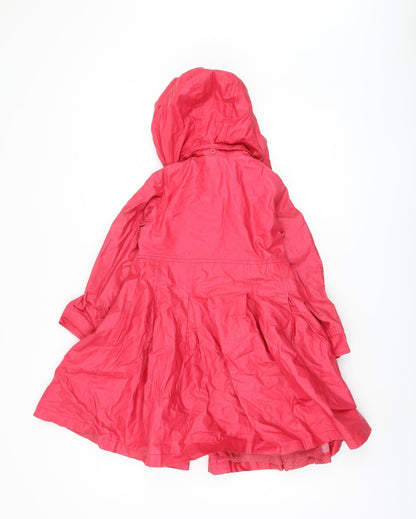 Jasper Conran Girls Red Hooded Coat, Size 6 Years