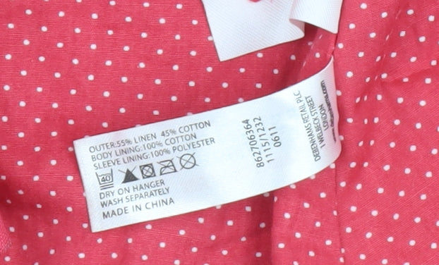 Jasper Conran Girls Red Hooded Coat, Size 6 Years