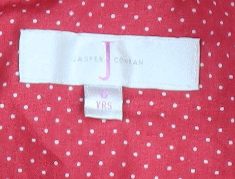 Jasper Conran Girls Red Hooded Coat, Size 6 Years