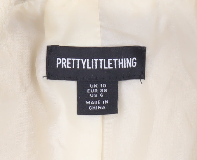 Womens UK Size 10 PRETTYLITTLETHING Beige