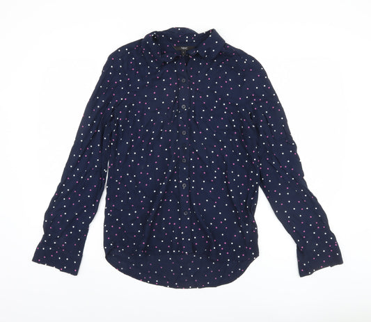 Womens UK Size 8 NEXT Blue  Button-Up