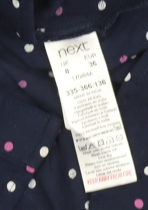 Womens UK Size 8 NEXT Blue  Button-Up