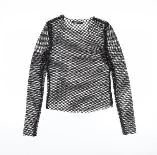Womens UK Size S Pull & Bear Black  T-Shirt