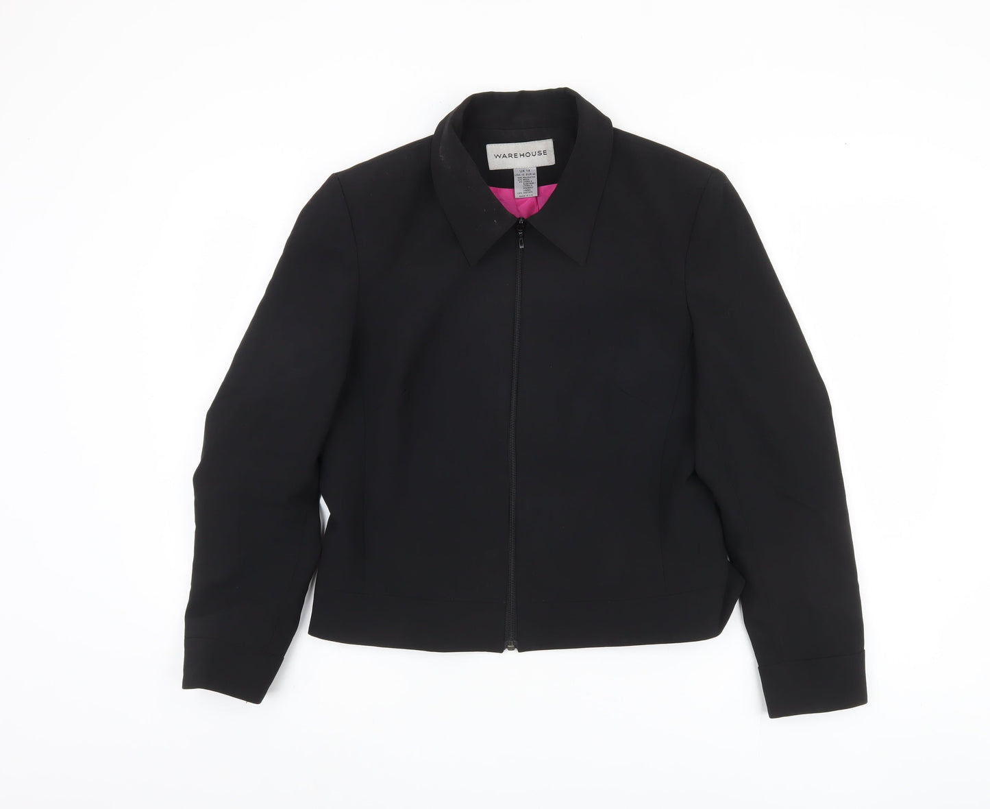 Womens UK Size 14 Warehouse Black Basic Jacket