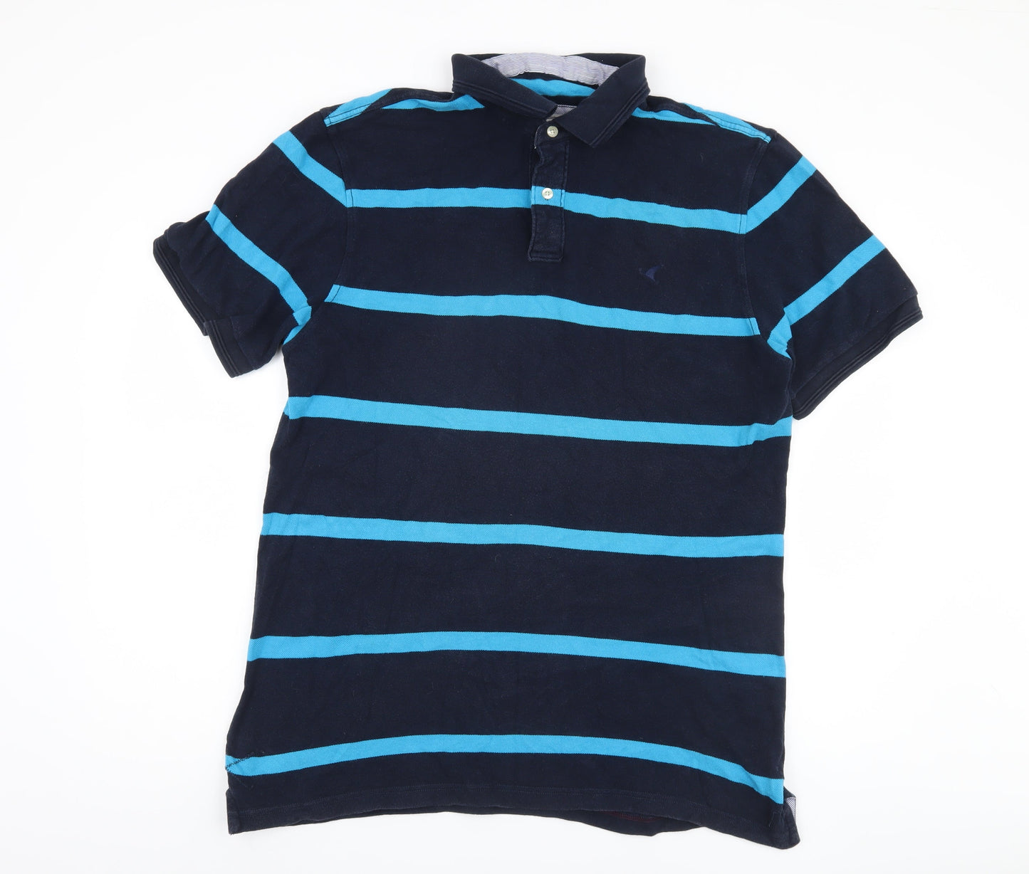 Howick Men's Blue Striped Polo XL Cotton