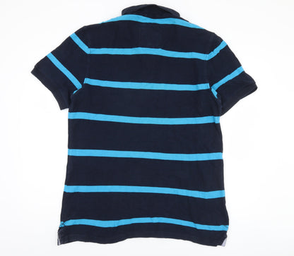 Howick Men's Blue Striped Polo XL Cotton