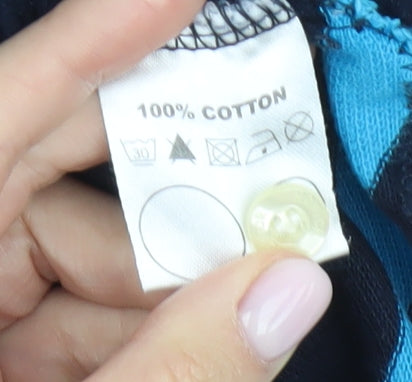 Howick Men's Blue Striped Polo XL Cotton