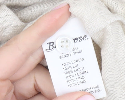 Bellerose Men's Beige Medium Linen Polo Shirt